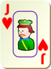 Bordered Joker Of Hearts Clip Art